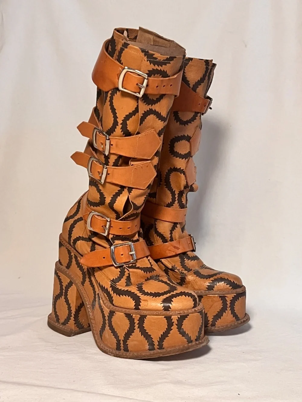 Vivienne Westwood Pirate Clomper Squiggle Bondage Platform Boots